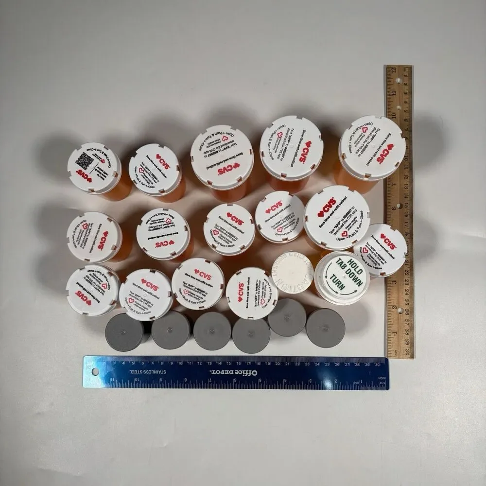 Mixed Lot Empty Prescription Pill Vials Amber Bottles CVS Film Canisters Crafts